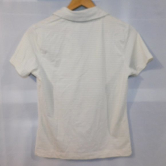 NIKE Golf Dry Fit Womens M White Yellow Polo  Shirt - Picture 6 of 11